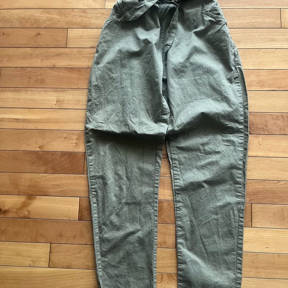 Girls paper bag waist belted pants 150 - Picture 3 of 8